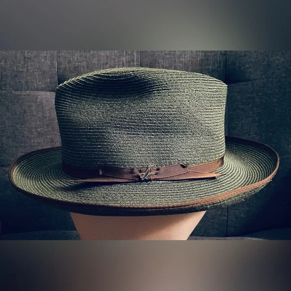 NWOB Stetson STRATOLINER Green Hemp Fedora - Picture 3 of 13